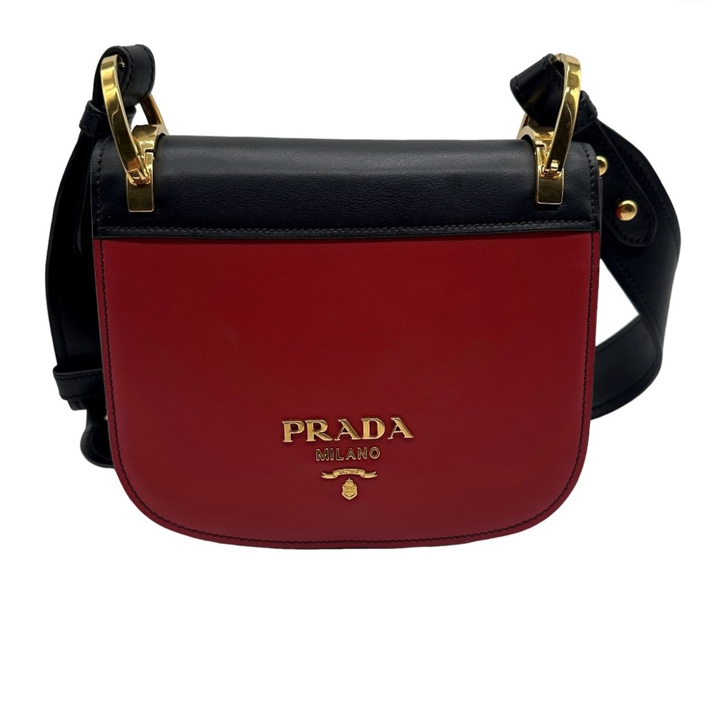Prada Calfskin Pionniere Saddle Crossbody Bag